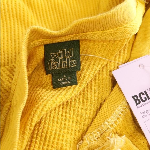 🎉 3/$20 Wild Fable Waffle Henley Crop Top - Picture 6 of 9